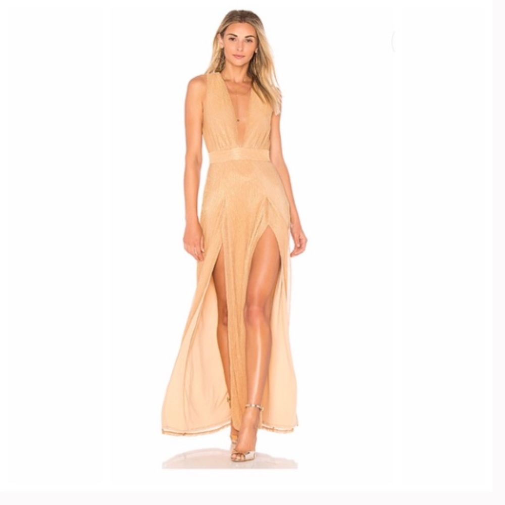 Lovers + Friends Naomi Dress In Rose Gold